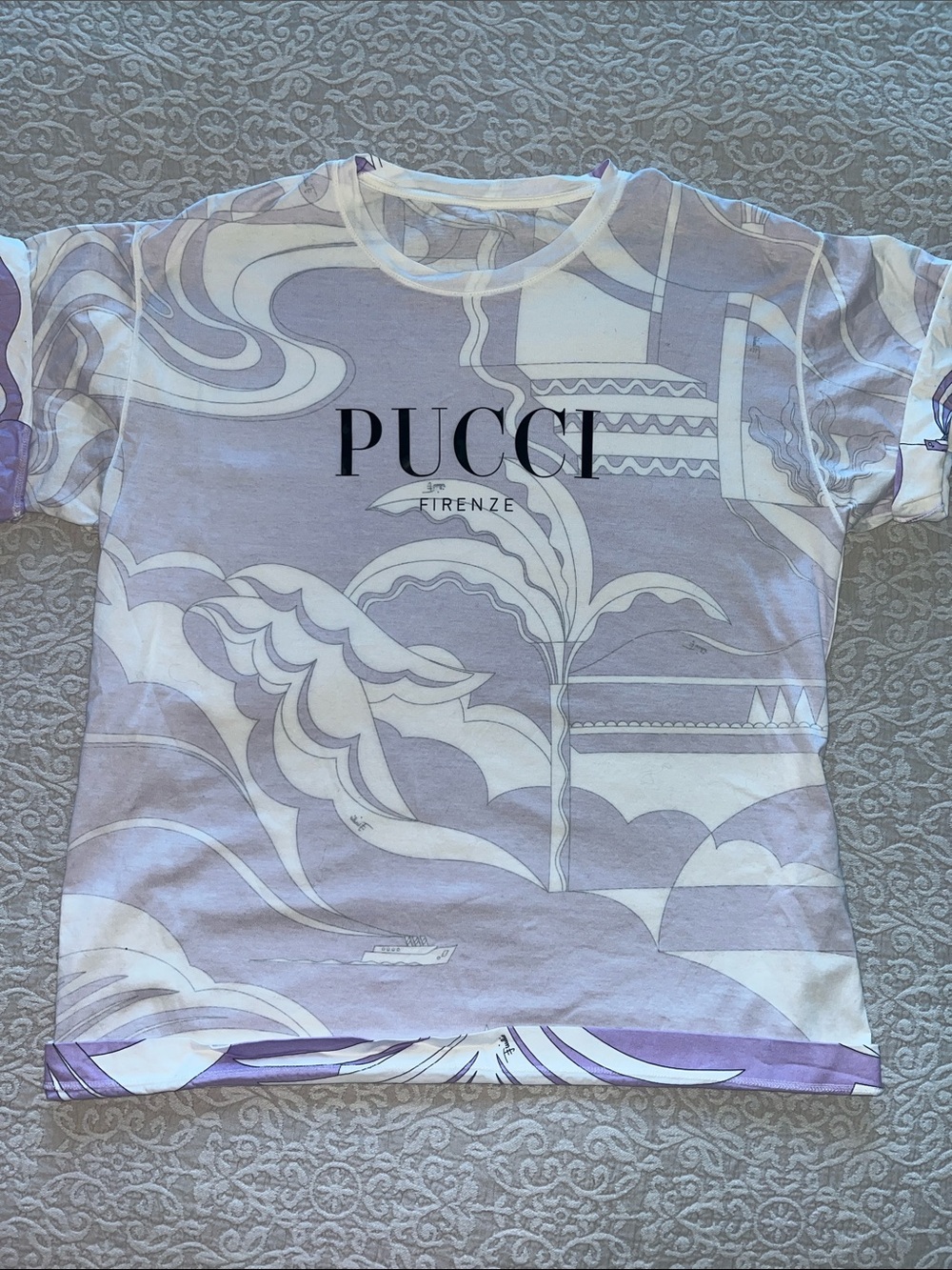 Emilio Pucci Firenze Graphic Print Cotton-Tee Made In Italy